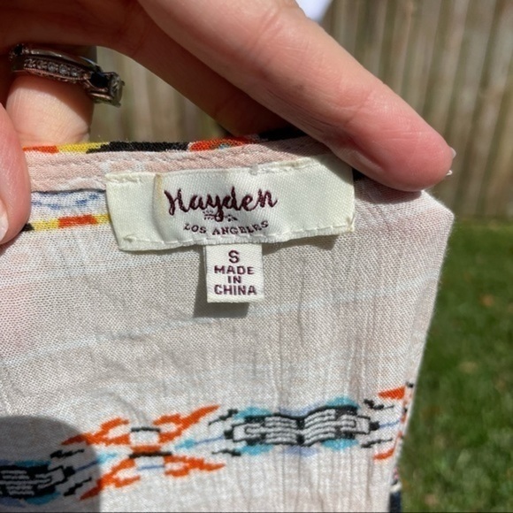 HAYDEN Pink Bohemian Tribal Shift Dress Small - Picture 3 of 14